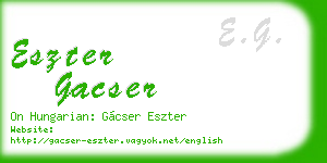 eszter gacser business card