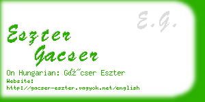 eszter gacser business card